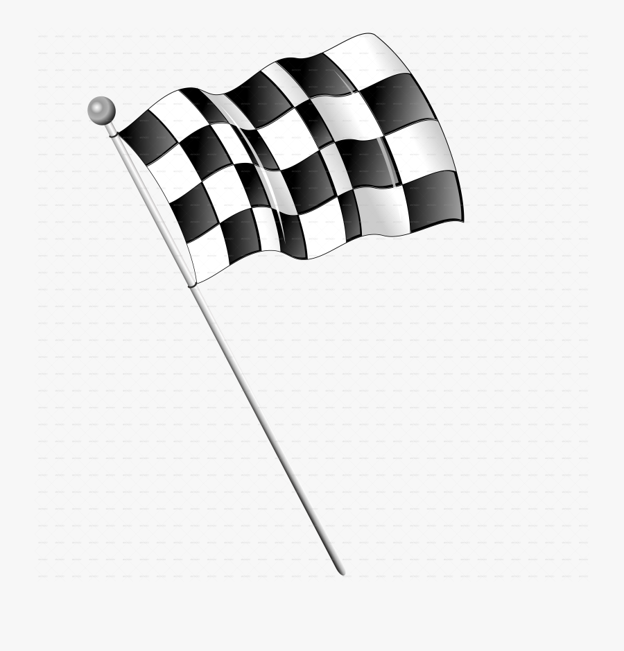 Checkered Drawing Race Flag - F1 Racing Car Png, Transparent Clipart