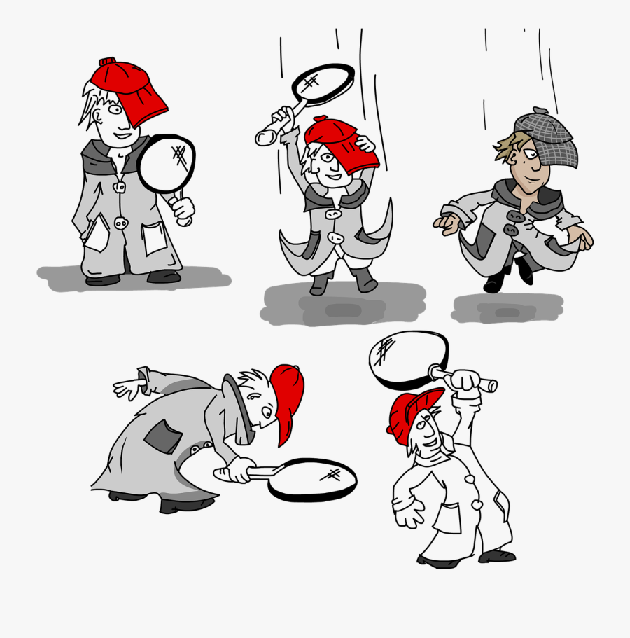 Detective Magnifier Pinkerton Free Picture - Investigatori, Transparent Clipart