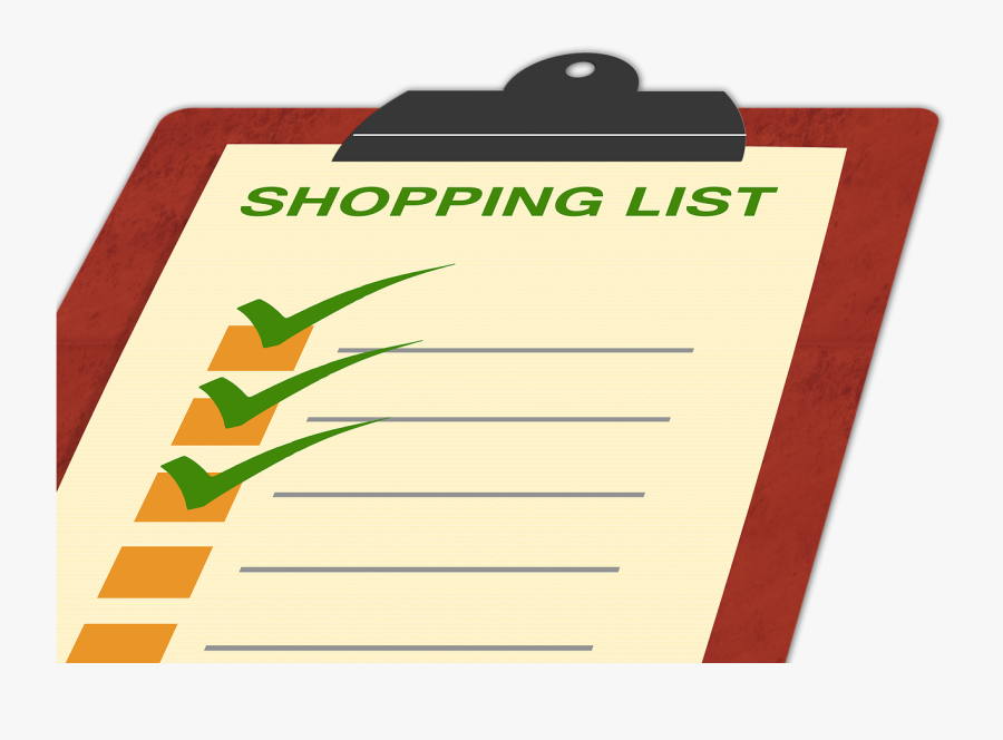 List Clipart Shopping - Refrain From Impulse Buying, Transparent Clipart