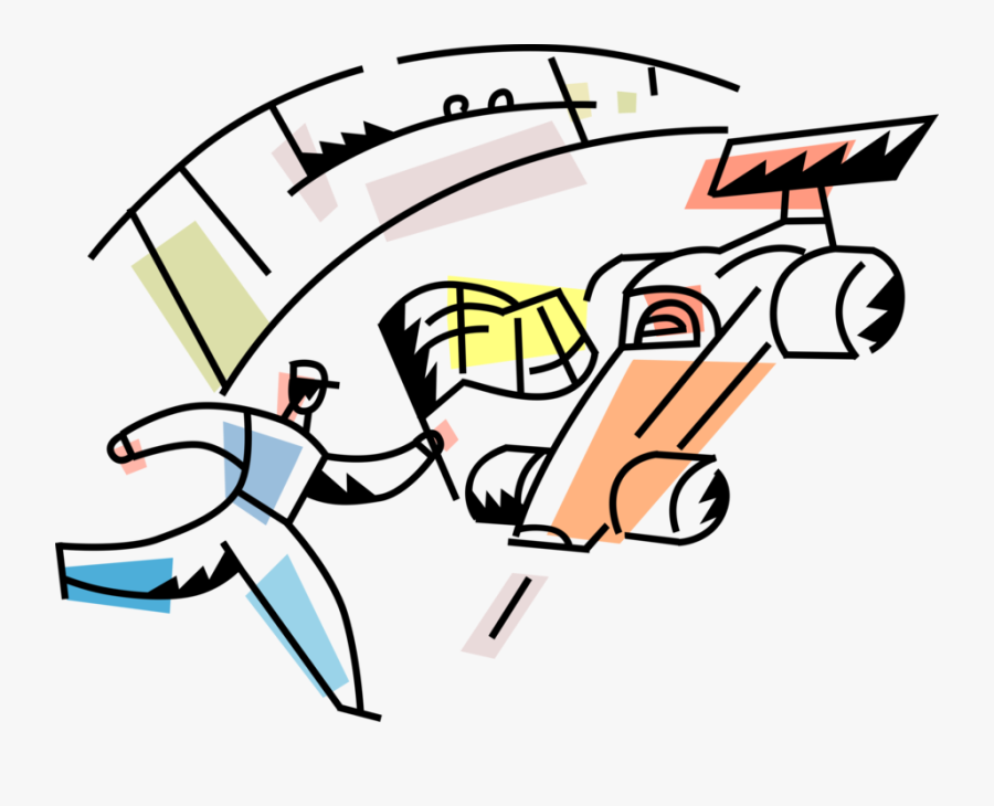 Vector Illustration Of Formula One Motorsports Race, Transparent Clipart