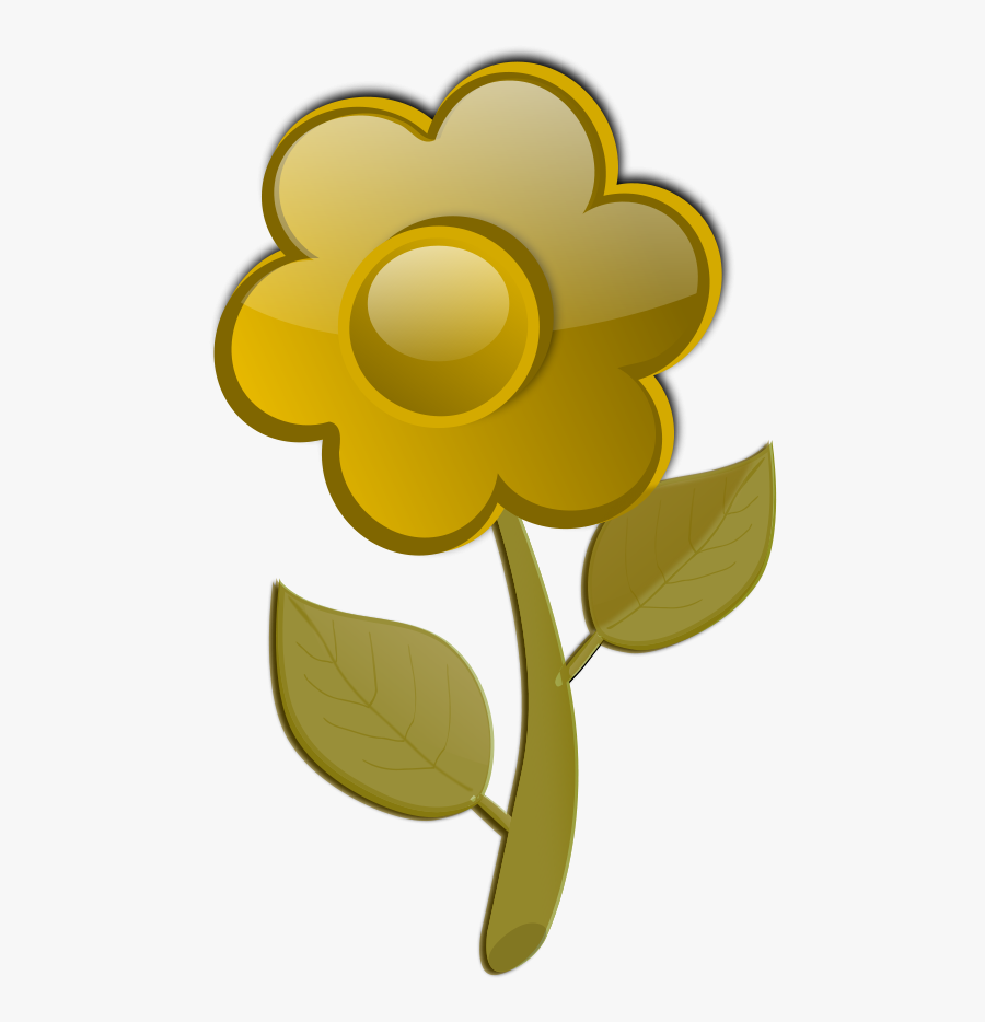 Flower Clipart Png File Tag List, Flower Clip Arts - Green Flower With Stem Clipart, Transparent Clipart