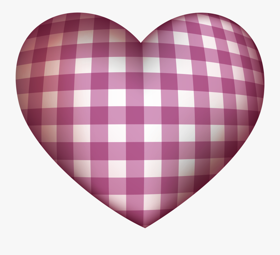 Clip Art Checkered Clipart - Pink Checkered Heart Emoji, Transparent Clipart