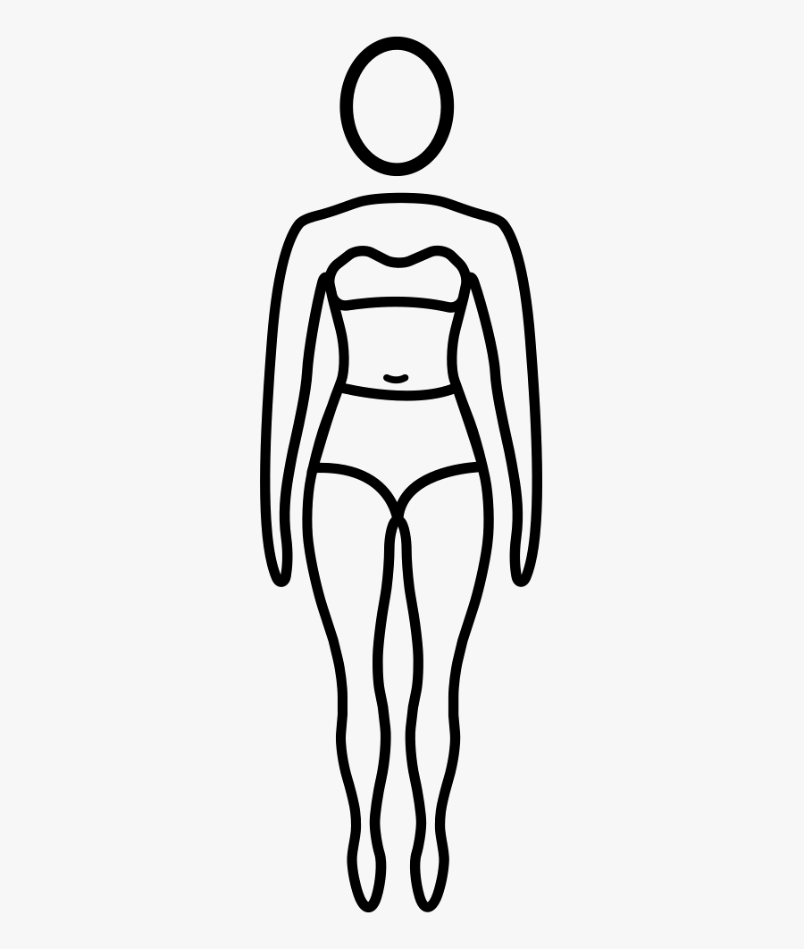Woman Standing With Swim Suit Comments Clip Art- - Woman In Bathing Suit Drawings, Transparent Clipart