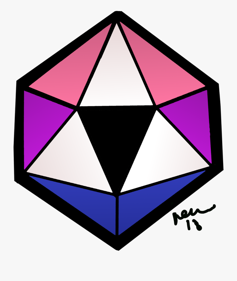 “genderfluid Pride D20 Clipart , Png Download - Gender Fluid D20, Transparent Clipart