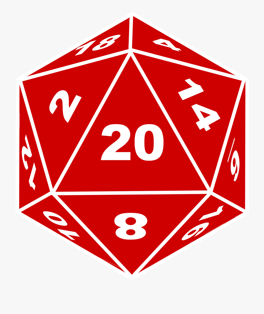 Clip Art D Homebrew Collection Custom - Red D20, Transparent Clipart