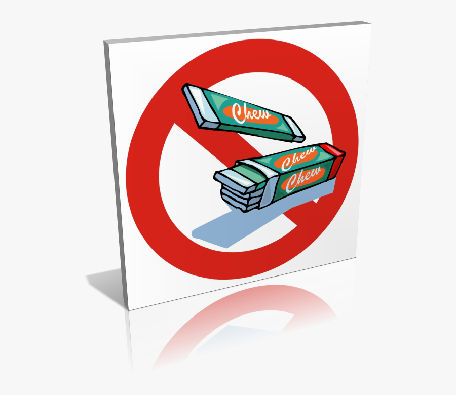 Panneau Chewing-gum Interdit - Interdiction De Manger Du Chewing Gum, Transparent Clipart