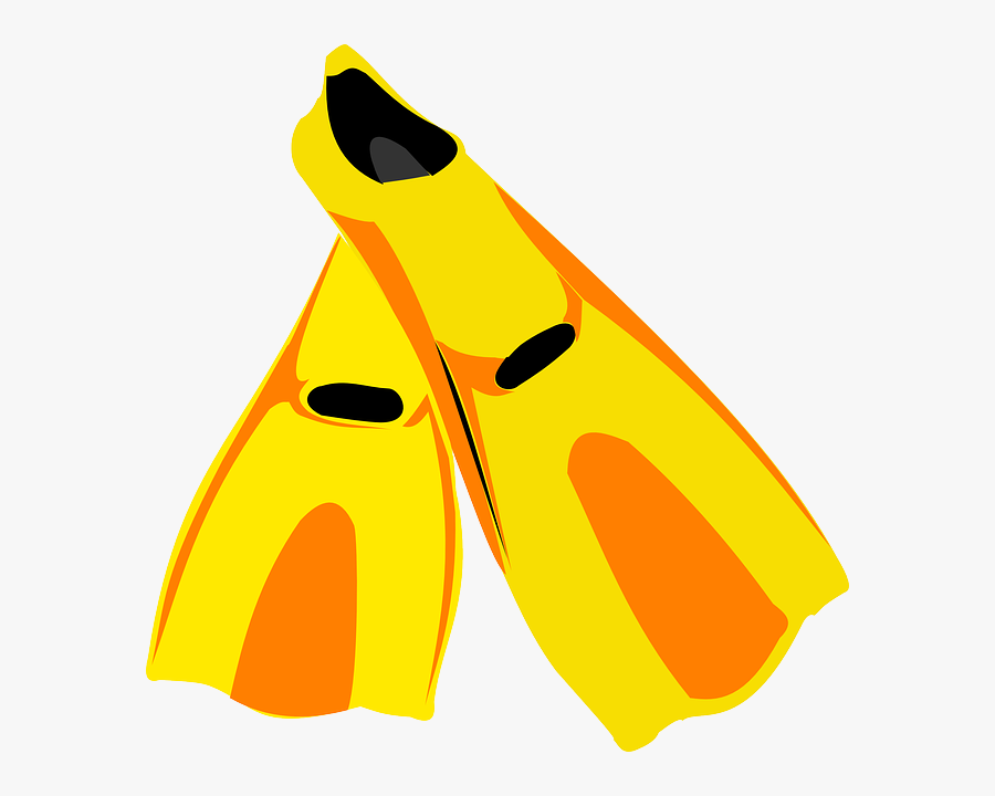 Snorkel Fins Clip Art At Clker - Flippers Clipart, Transparent Clipart