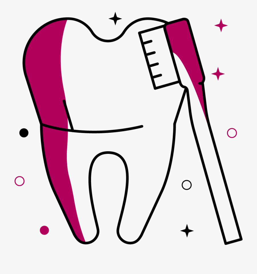 Gum Therapy / Dental Hygiene / Periodontics - Line Art, Transparent Clipart