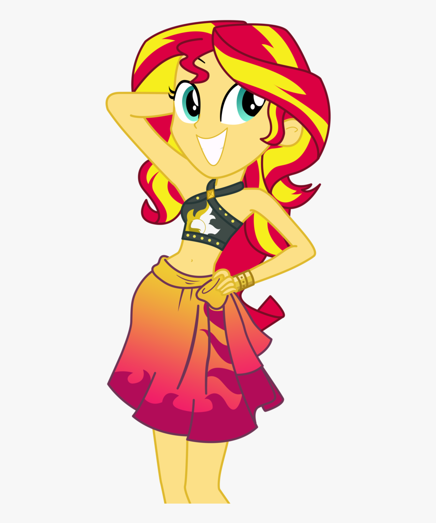 Transparent Belly Clipart - Sunset Shimmer In Bikini, Transparent Clipart