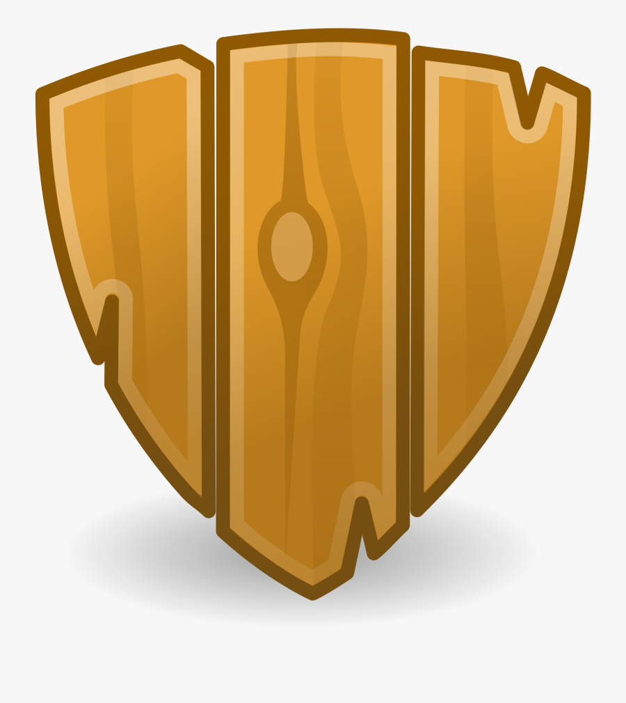 D20 Clipart Svg - Wooden Shield Icon Png, Transparent Clipart