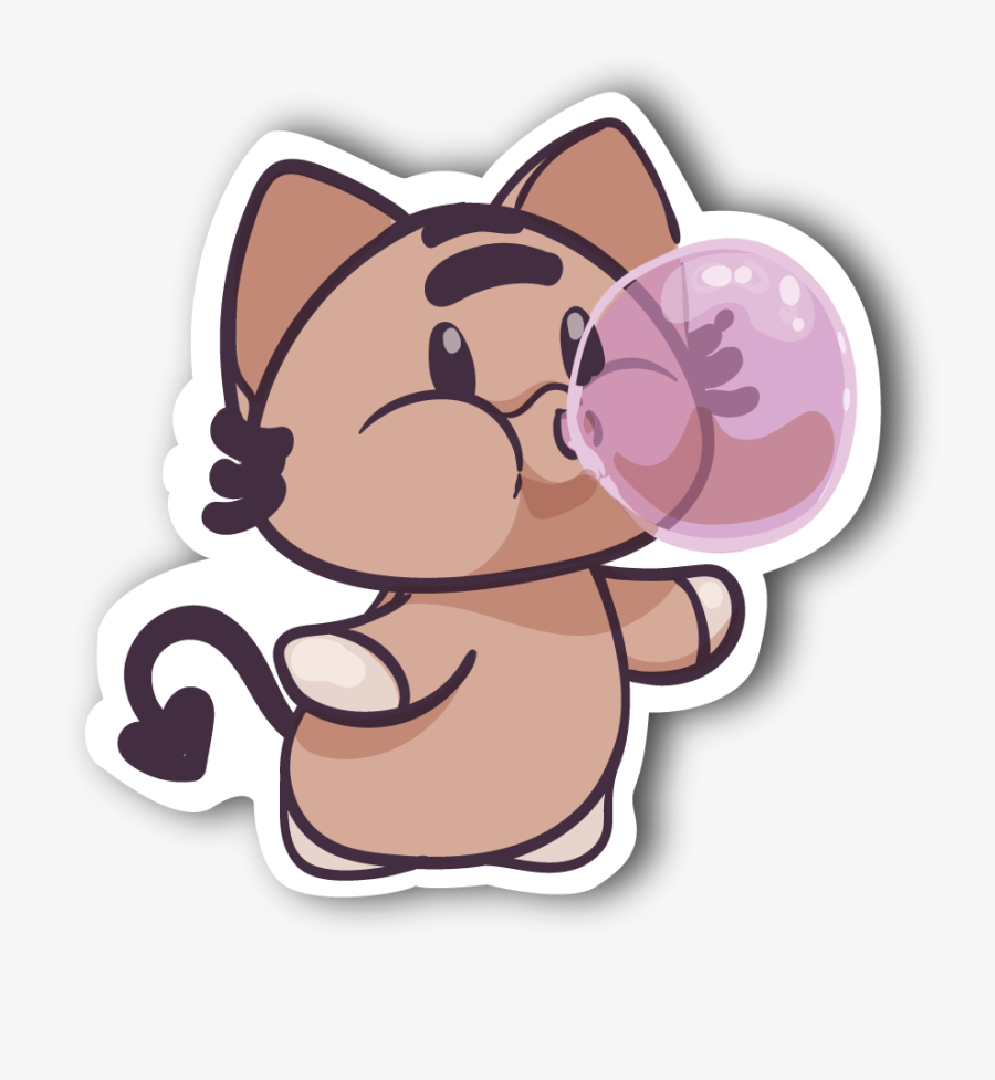 Transparent Blowing Bubble Gum Clipart - Cartoon, Transparent Clipart