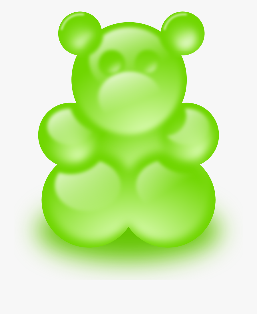 Gummi Candy,fruit,green - Gummy Bear Clipart Png, Transparent Clipart