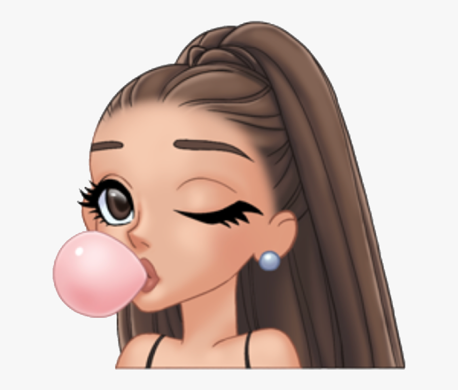Transparent Bubblegum Clipart - Cute Ariana Grande Cartoon, Transparent Clipart