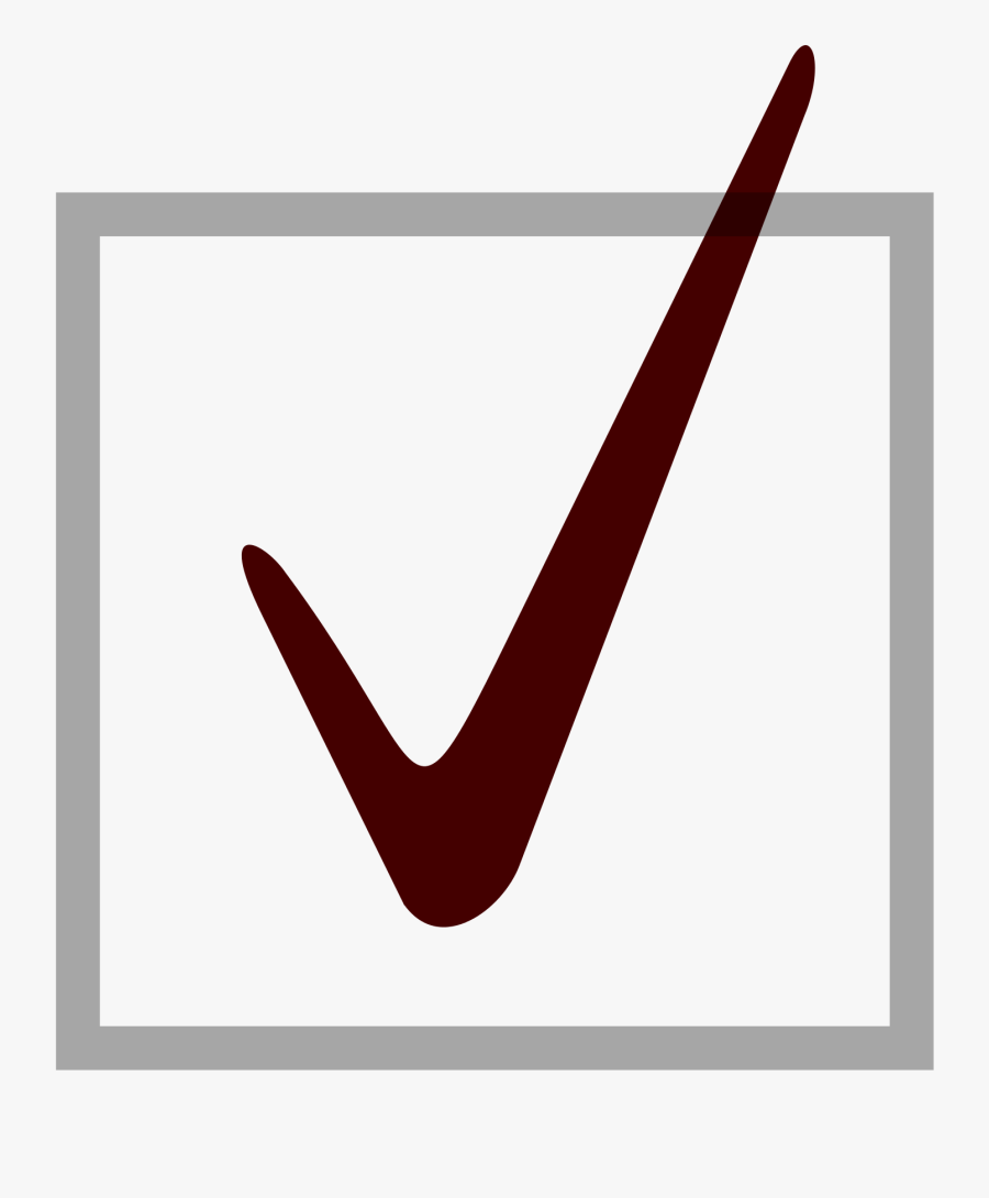 Check Mark Clipart Gray - V Di Visto, Transparent Clipart