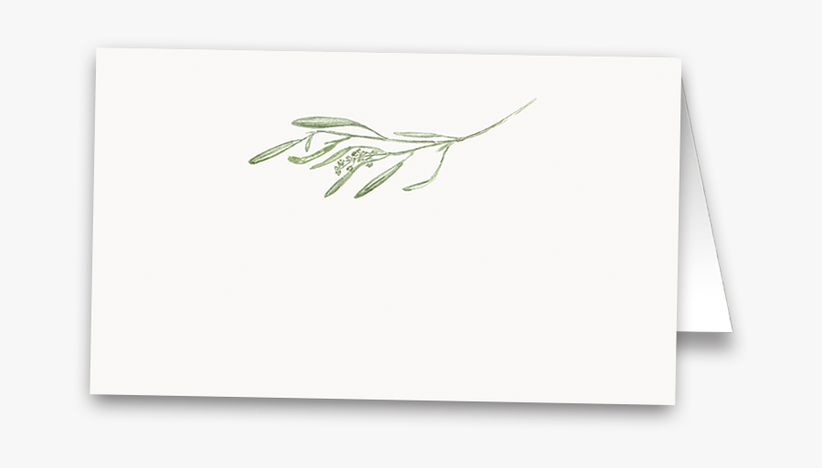 Rustic Greenery Leaves Wedding Table Seating Cards - Sketch, Transparent Clipart