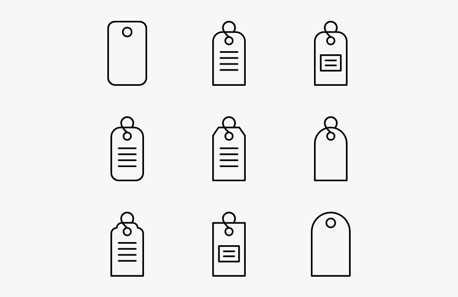 Price Tag Free Png Image - Line Art, Transparent Clipart