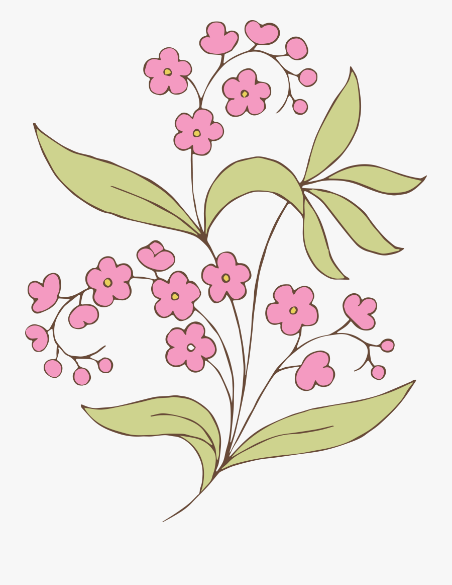 Clip Art Greenery Clip Art - Vector Flower Vintage Png, Transparent Clipart