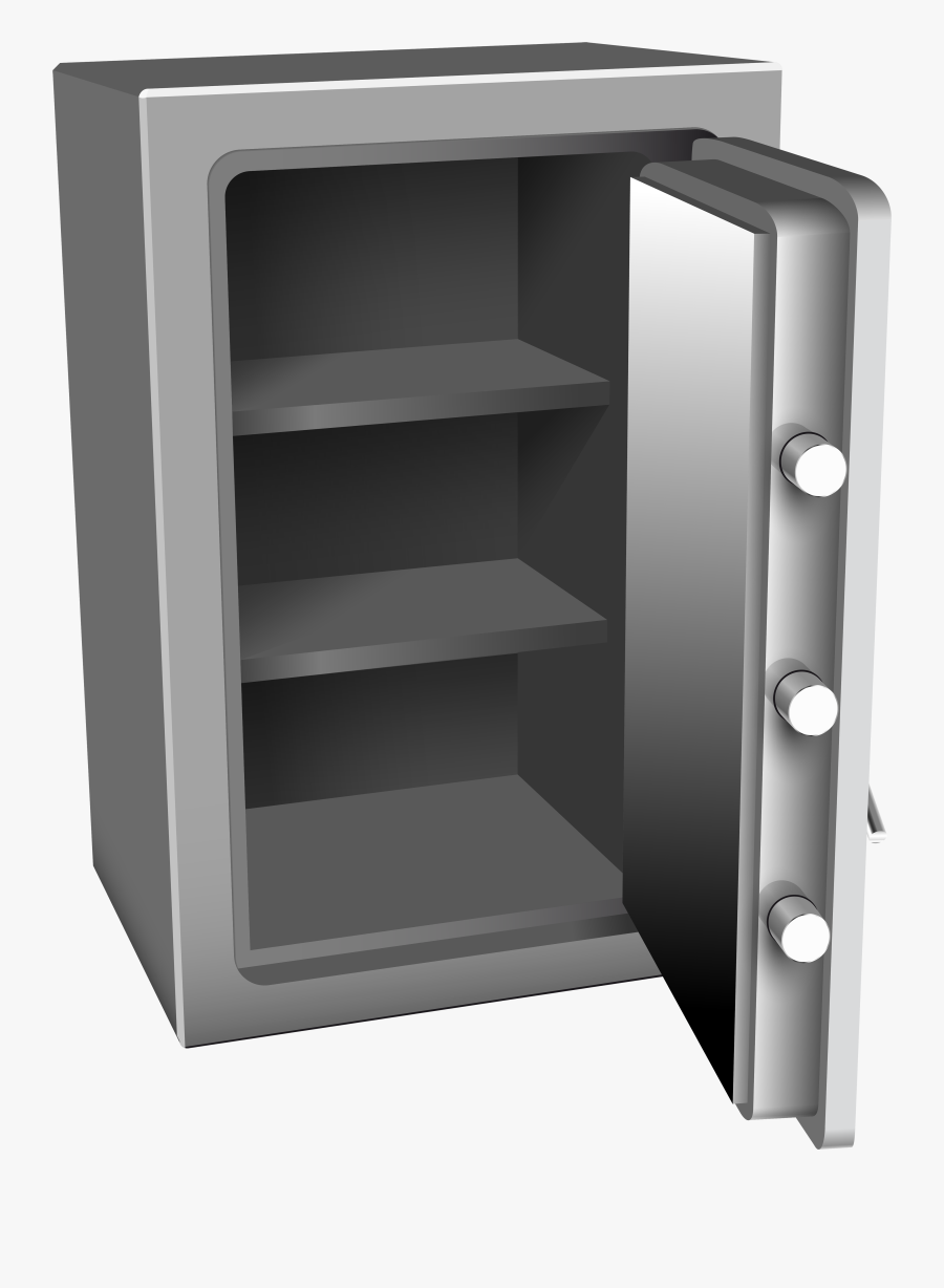 Open Silver Safe Png Clip Art - Clip Art Open Safe, Transparent Clipart
