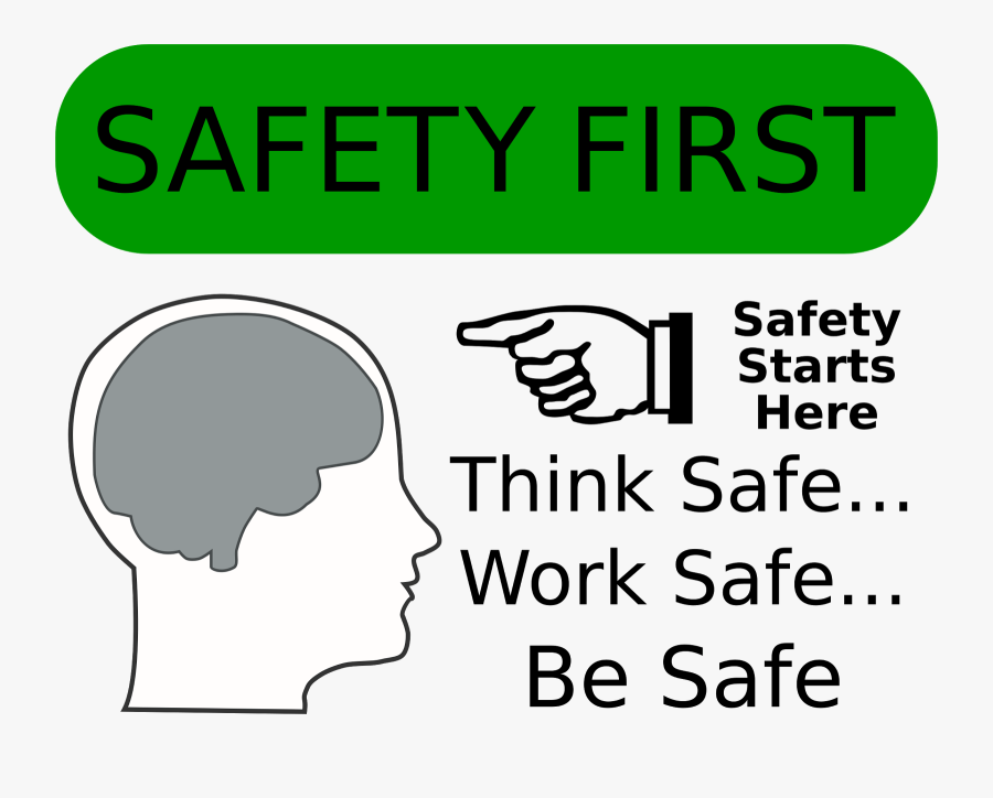 Safe Clipart Safe Work - Safety First Think Safe, Transparent Clipart