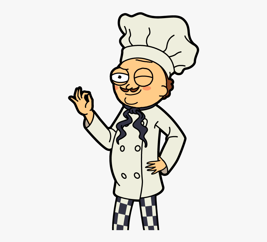 Rick And Morty Clipart Different Kind - Head Chef Morty, Transparent Clipart