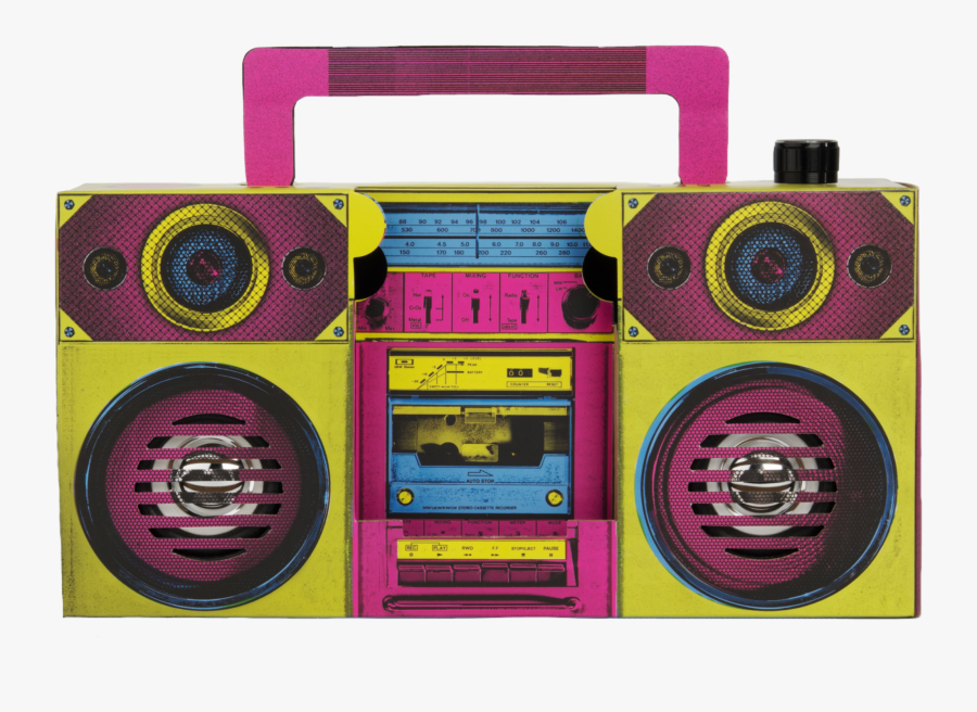 #boombox #boom #box #popart #colorful #music #sound - Boombox Speaker, Transparent Clipart