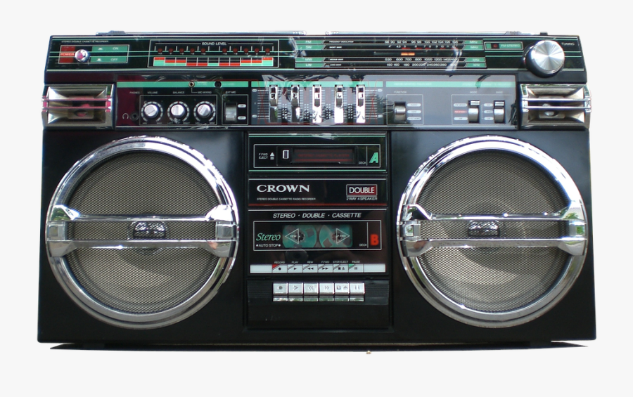 Old School Boombox, Transparent Clipart