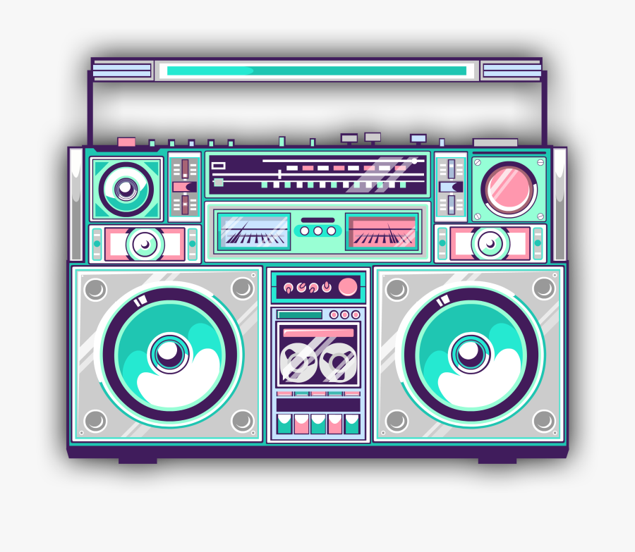 Ghetto Blaster Completely Made Images Clipart - Boombox Clipart, Transparent Clipart