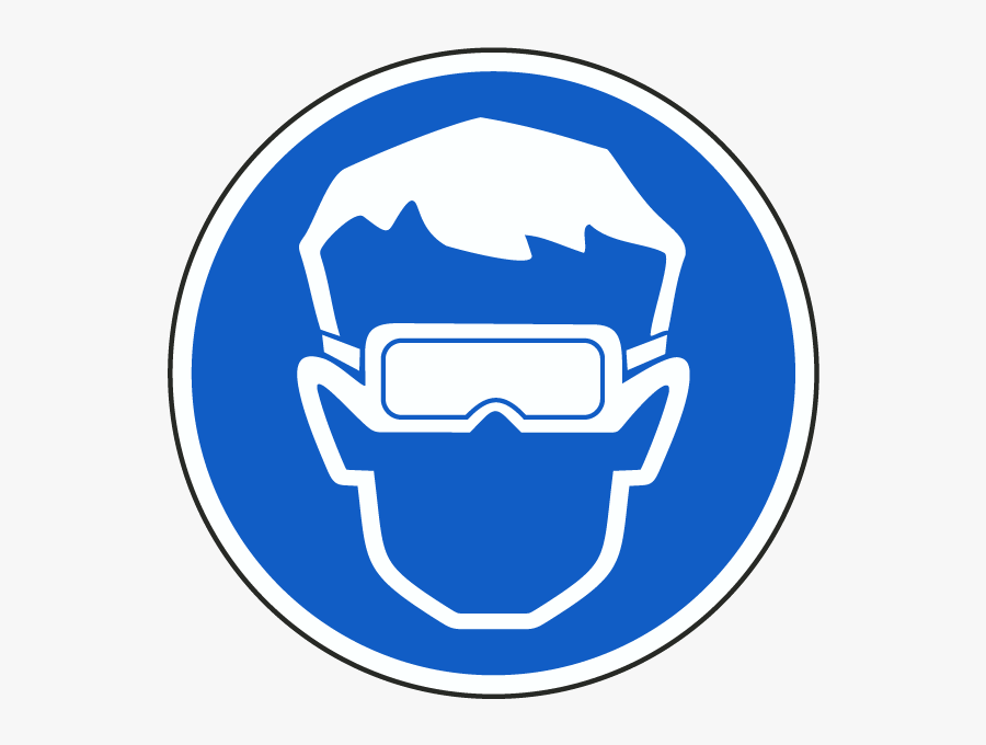Symbol Eye Protection Transparent Safety Goggles Must Be Worn Free.