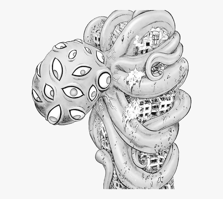 Transparent Octopus Clipart Black And White - Hundred Eyes Octopus, Transparent Clipart