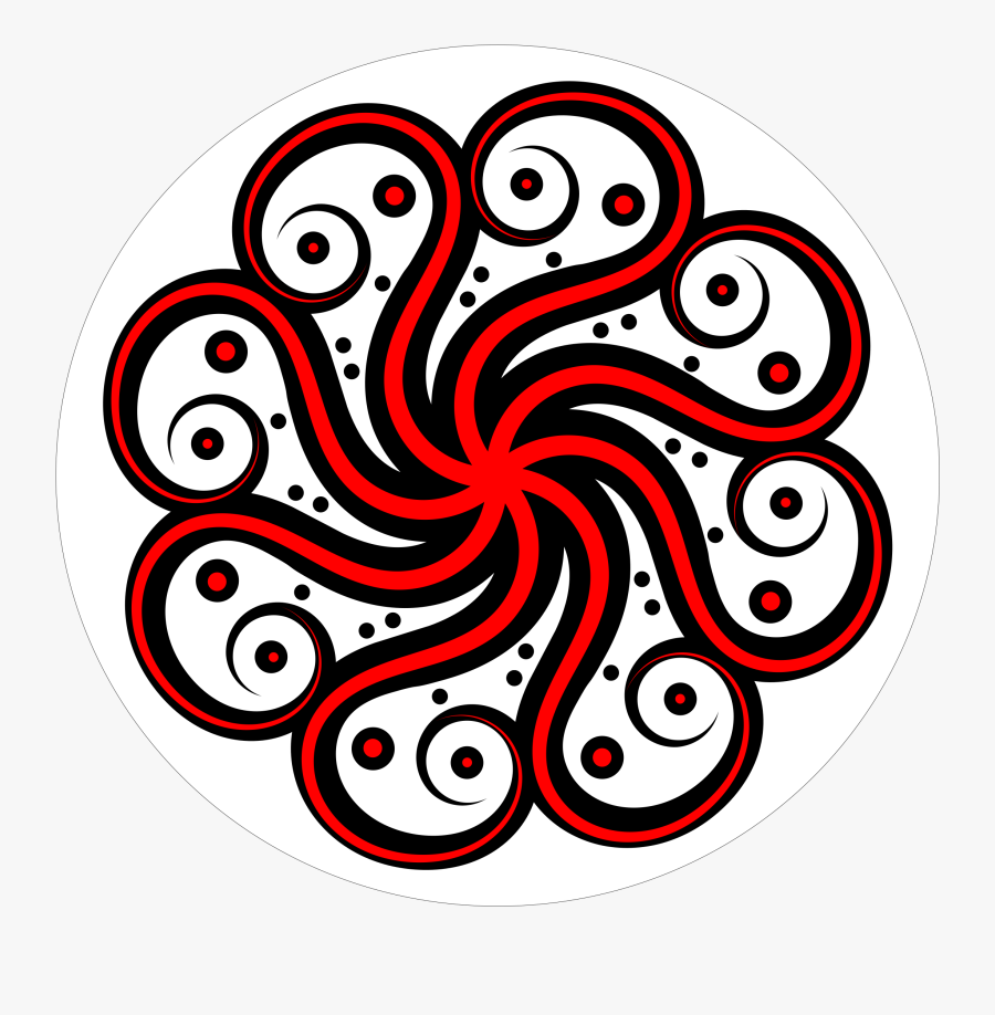 Black-red Abstract Octopus Clip Arts - Clip Art, Transparent Clipart