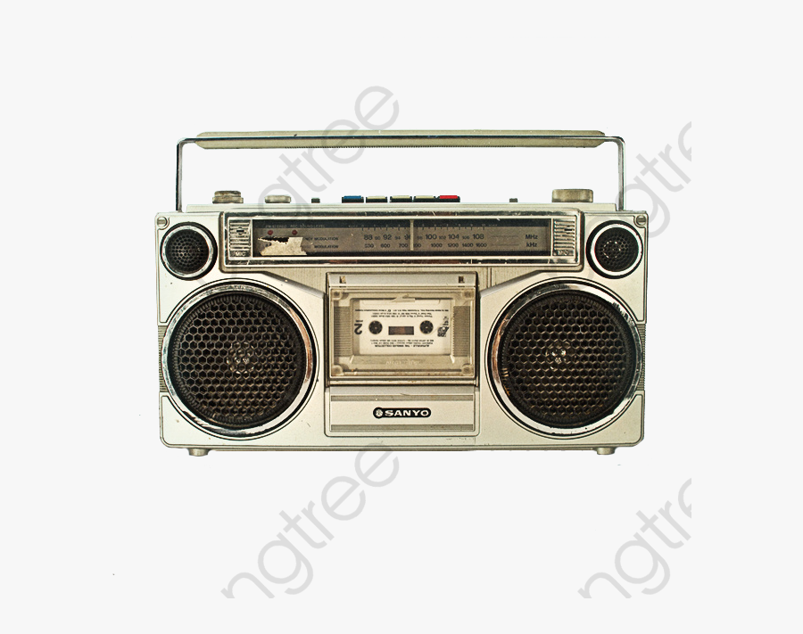 Radio Clipart Cassette - Transparent Background Boombox Png, Transparent Clipart