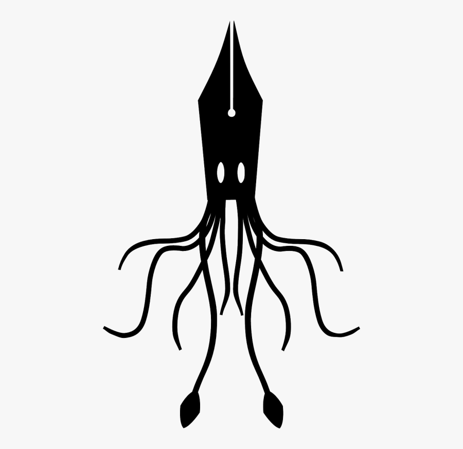 Line Art,plant,silhouette - Scp Squid, Transparent Clipart