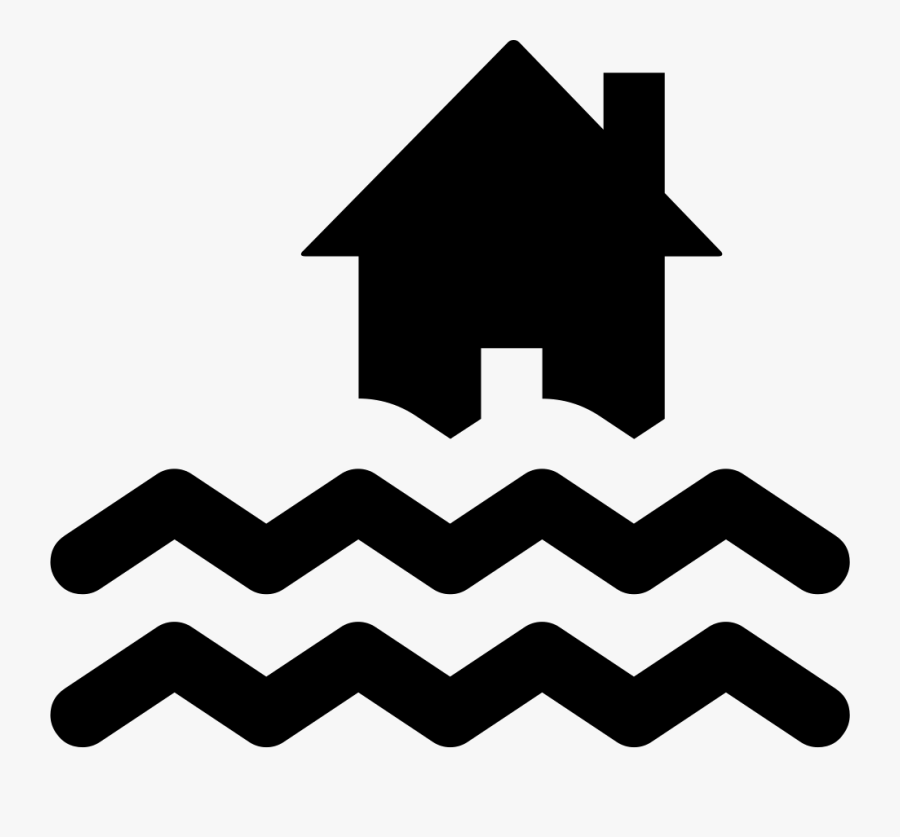 Flood Svg Png Icon Free Download - Black Silhouette Of A House, Transparent Clipart