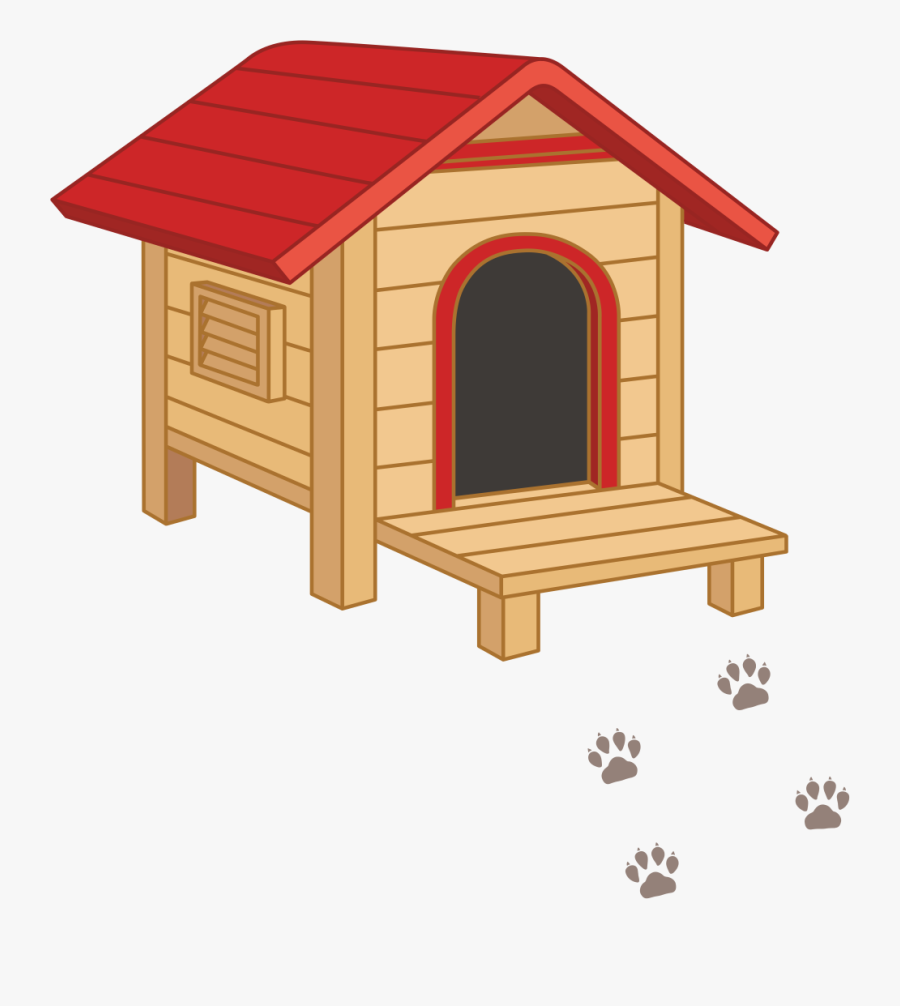 Transparent Cute Dog House Clipart - Dog Cartoon Images Png House, Transparent Clipart