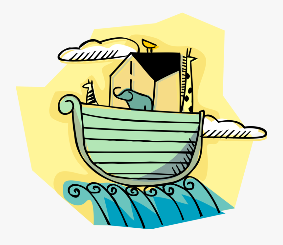 Vector Illustration Of Noah"s Ark From Genesis Flood - Noah's Ark, Transparent Clipart