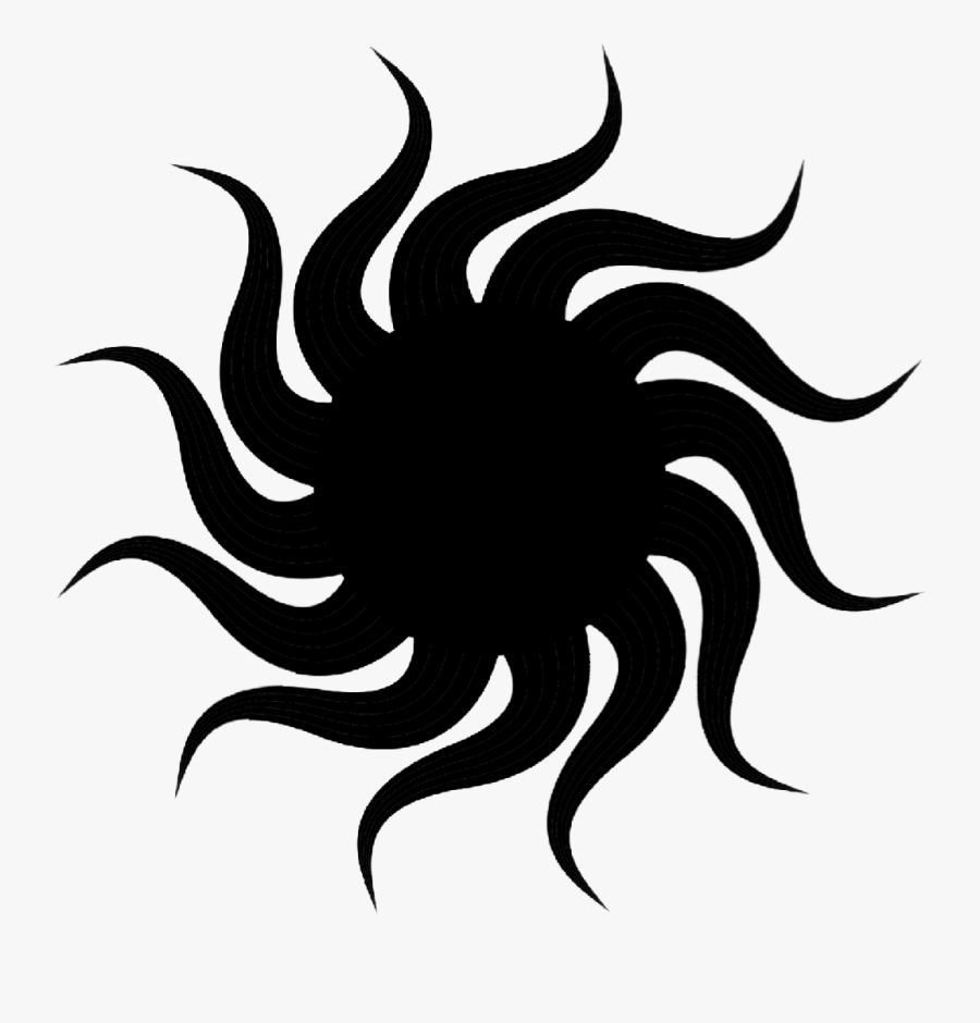 Transparent Sun Rays Clipart Black And White - Octopus, Transparent Clipart