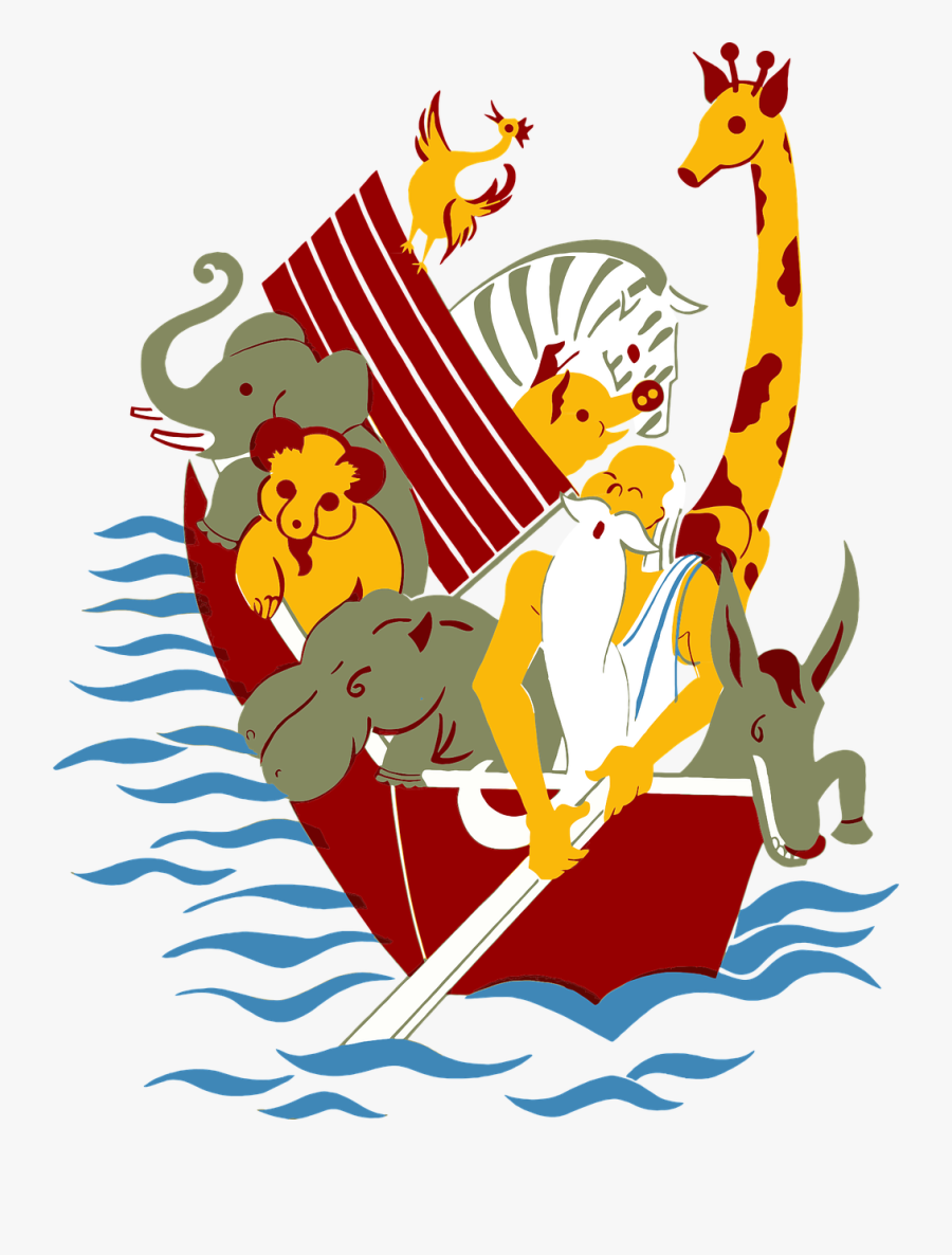 Flood Bible Cliparts - Public Domain Retro Posters, Transparent Clipart