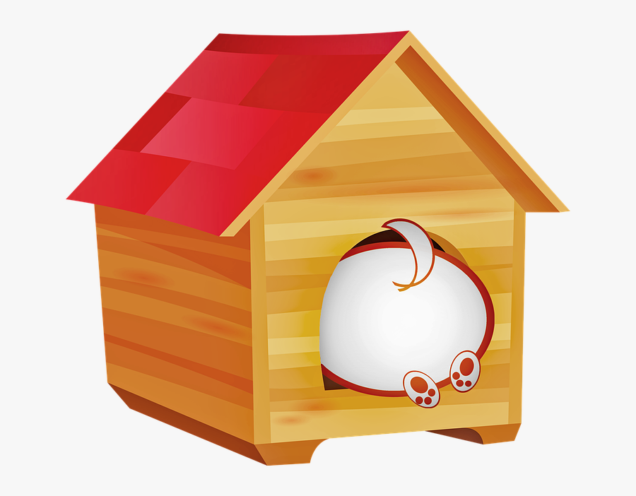 Transparent Dog In Doghouse Clipart - Transparent Dog House, Transparent Clipart