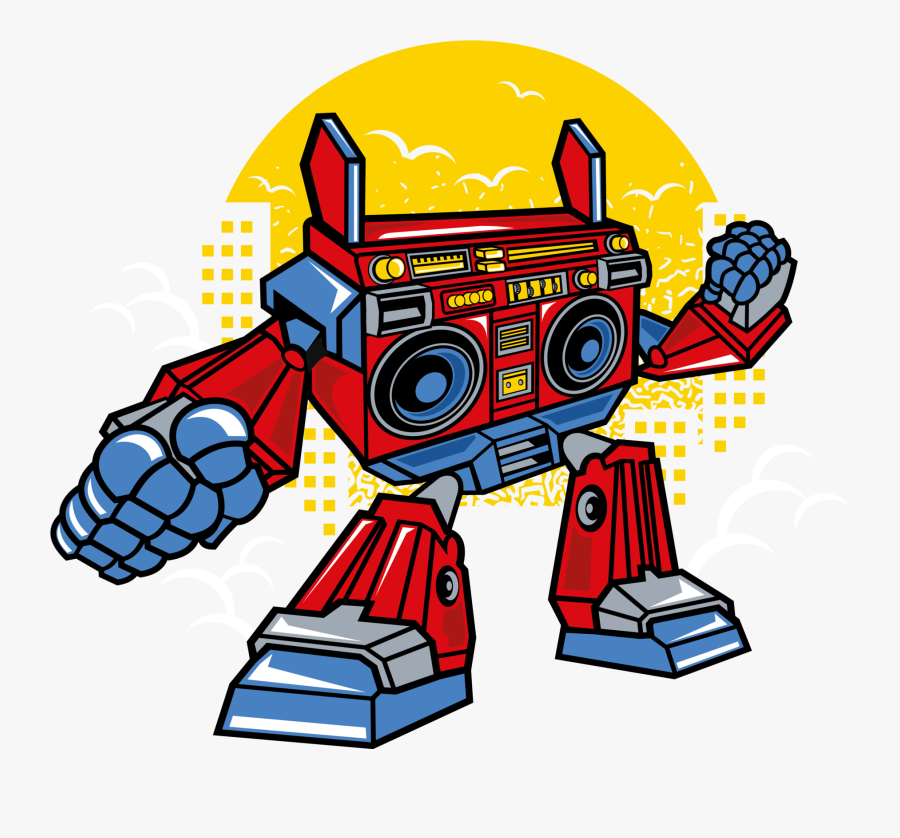 Transparent Boombox Png - Robot Boombox, Transparent Clipart