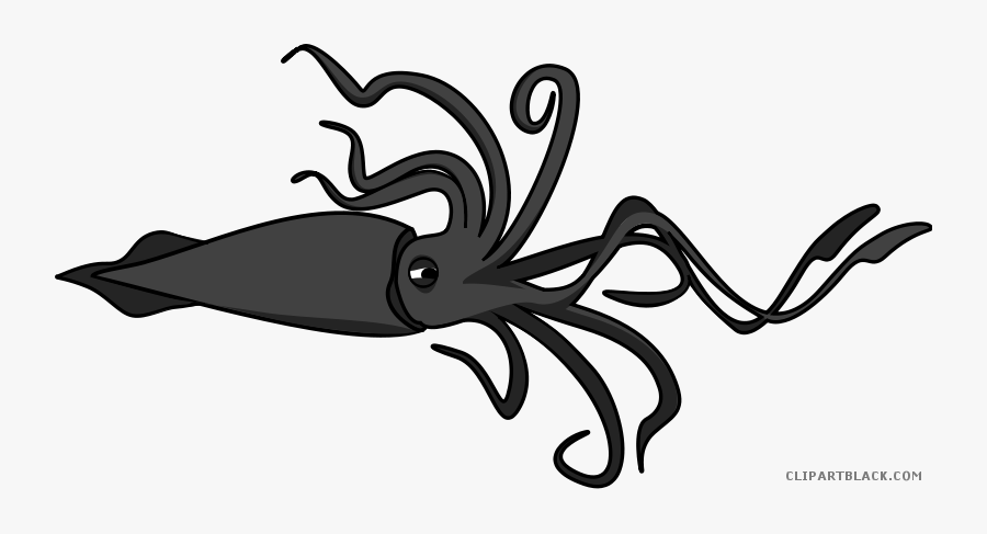 Transparent Butter Clipart Black And White - Giant Squid Clipart, Transparent Clipart
