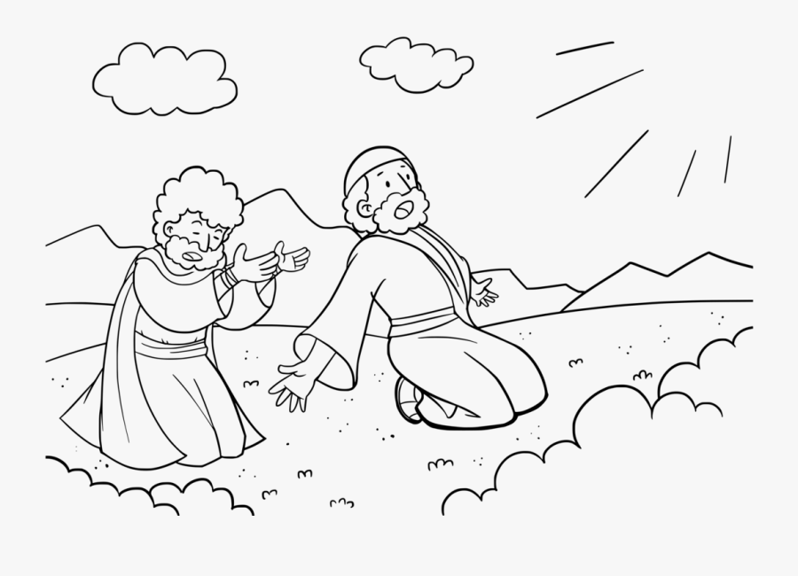 Emotion,art,text - Aaron Helps Moses Coloring Sheet, Transparent Clipart