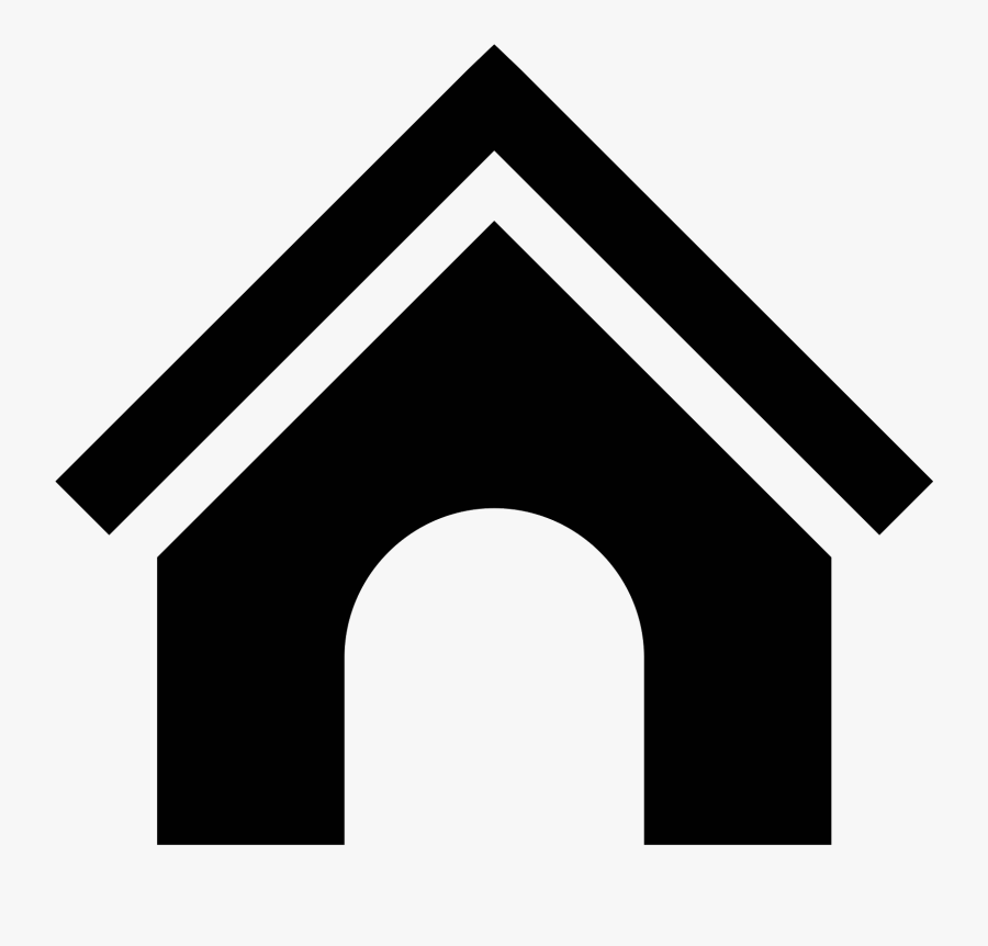 Dog House Icon - Silhouette Dog House Png, Transparent Clipart