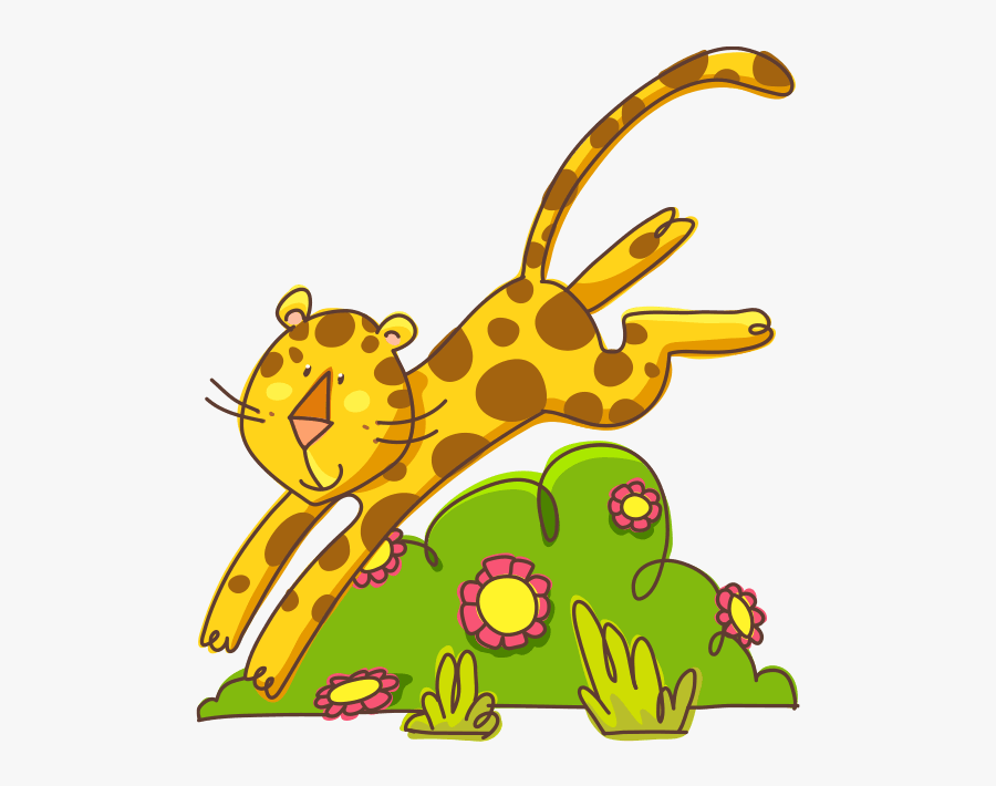 Noah"s Ark Wall Stickers For Kids, The Jumping Leopard - Leopardo Disegno Per Bambini, Transparent Clipart