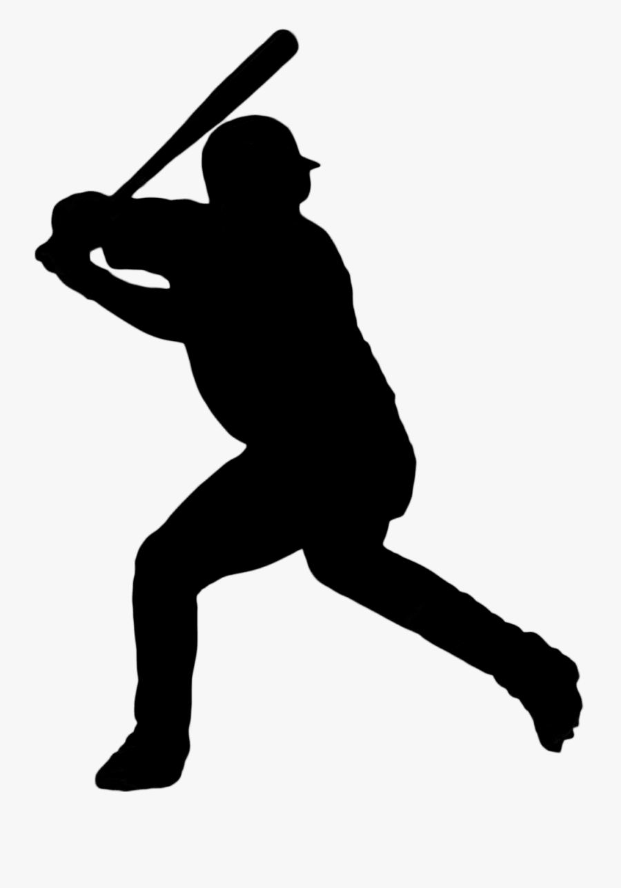 Silhouette Clip Art Baseball Softball Portable Network - Baseball Player Silhouette Png, Transparent Clipart