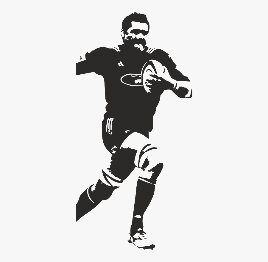 Protective Gear In Sports Rugby Union Rugby Player - Silhouette Rugby Player Png, Transparent Clipart