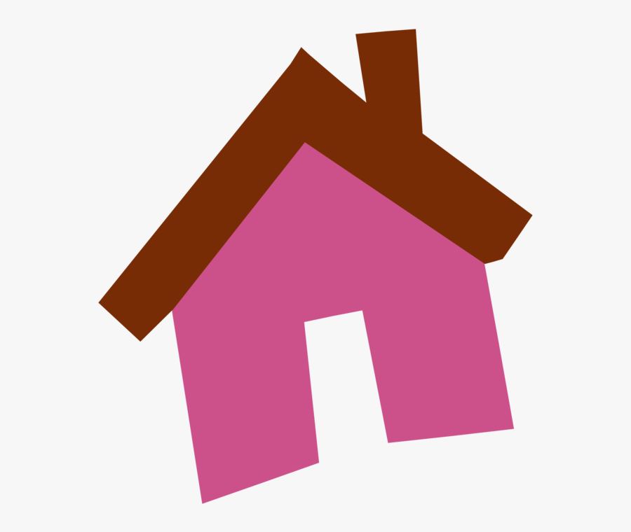 Pink,angle,triangle - House Cartoon Png Logo, Transparent Clipart