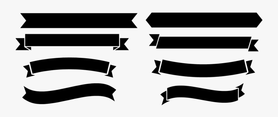 Black Banner Png Free Download Vector, Clipart, Psd - Banner Png Black And White, Transparent Clipart