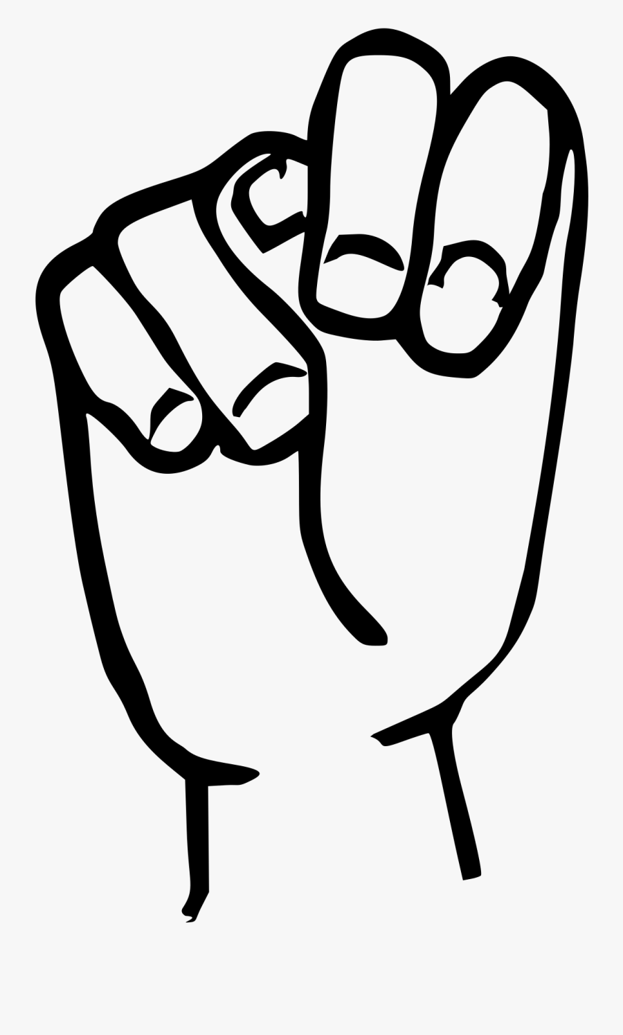 Filesign Language N - N In American Sign Language, Transparent Clipart