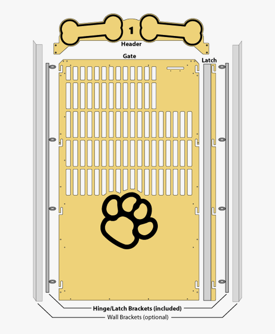 Dog Kennel Gate Components - Kennel, Transparent Clipart