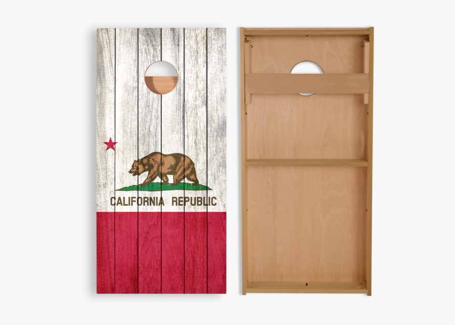 Full Size California Bear Flag Cornhole Boards With - Plywood, Transparent Clipart